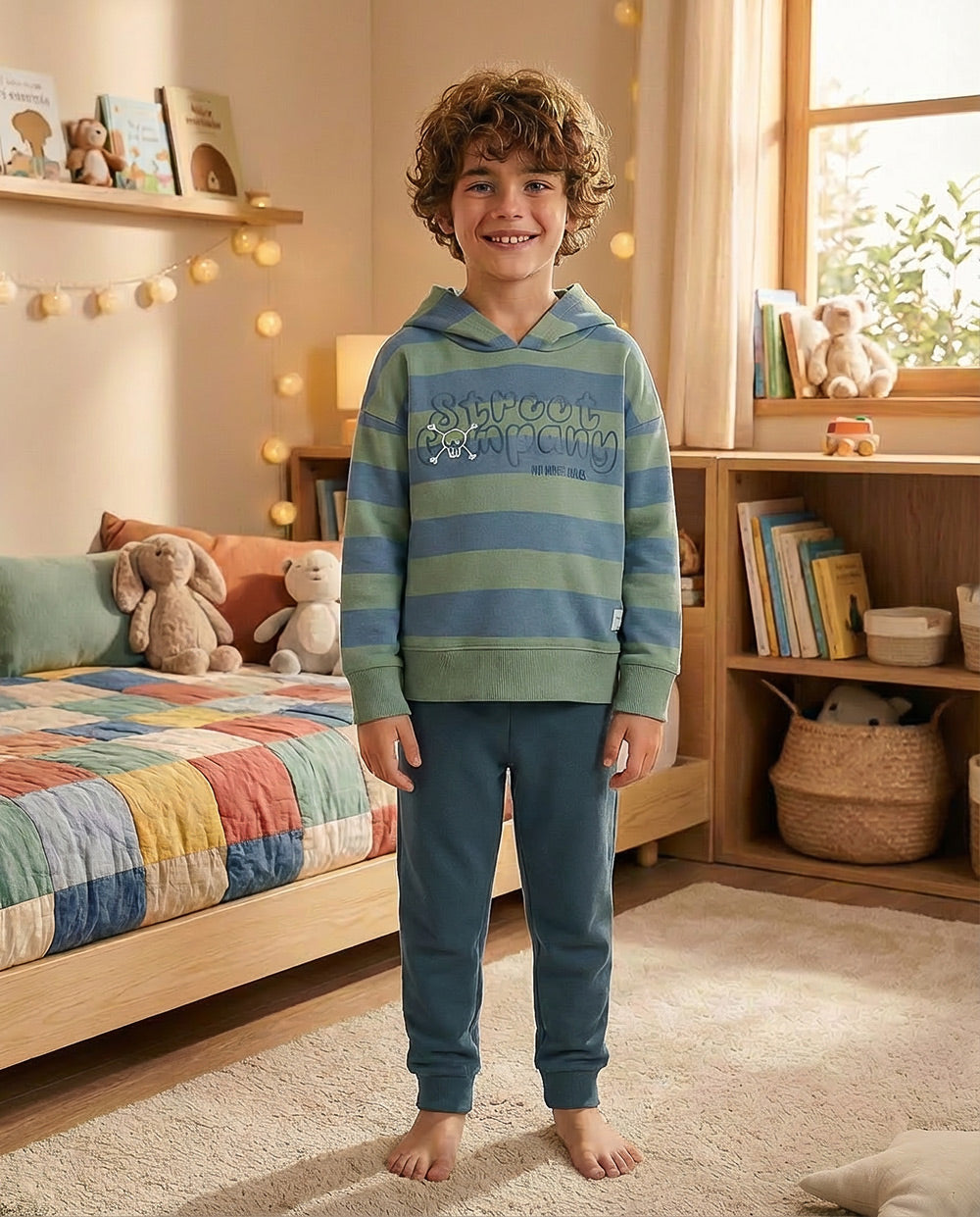 Conjunto infantil niño Waterlemon Rayas Azul