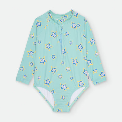 Bañador manga larga niña Waterlemon Star Glow