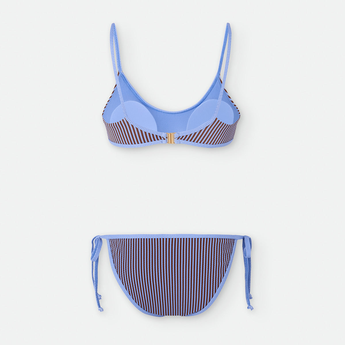 Bikini Teen Waterlemon Tiras Laterales Rayitas Azul