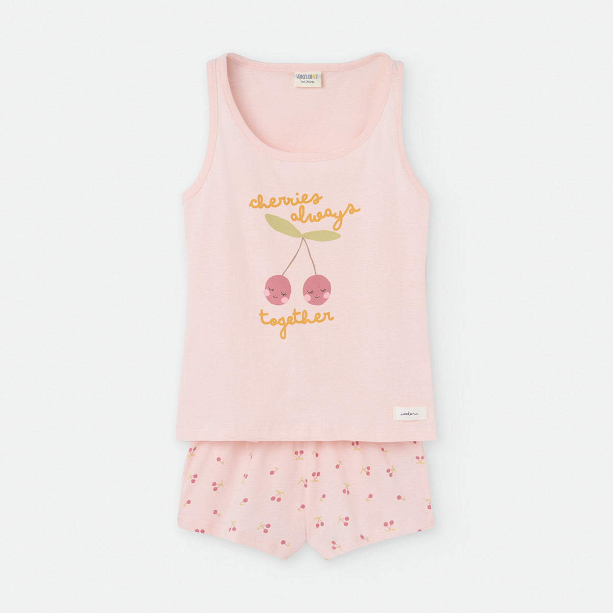 Pijama de tirantes "Kids & Mami" Waterlemon Cerezas