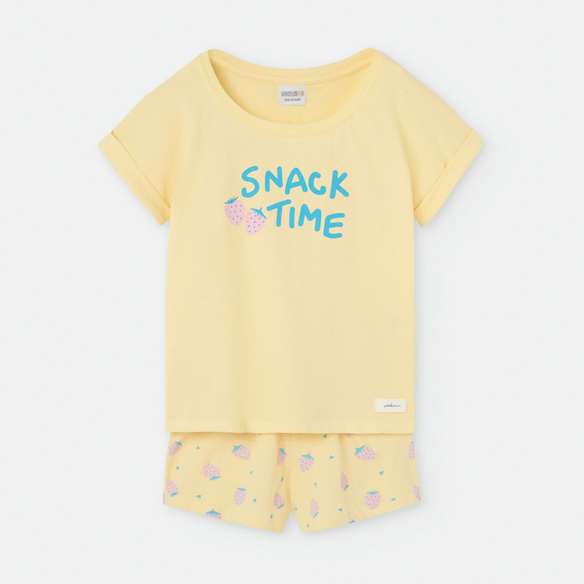 Pijama de tirantes "Kids & Mami" Waterlemon Fresas