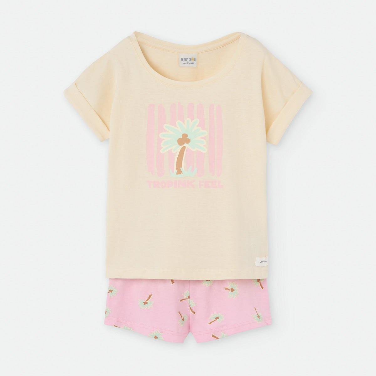 Pijama de tirantes "Kids & Mami" Waterlemon Palmeras