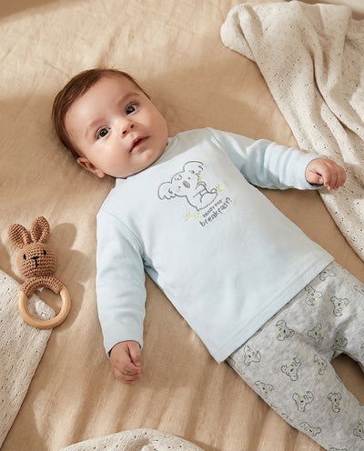 Pijama polaina para niño Waterlemon Koalala Azul