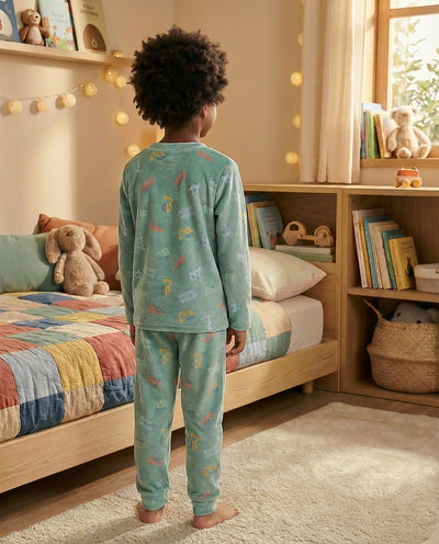 Pijama niño Waterlemon Adventure Transports Verde