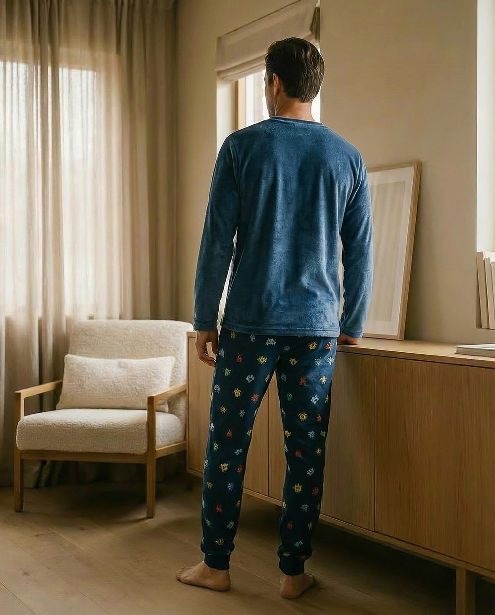 Pijama Waterlemon Game Over Azul