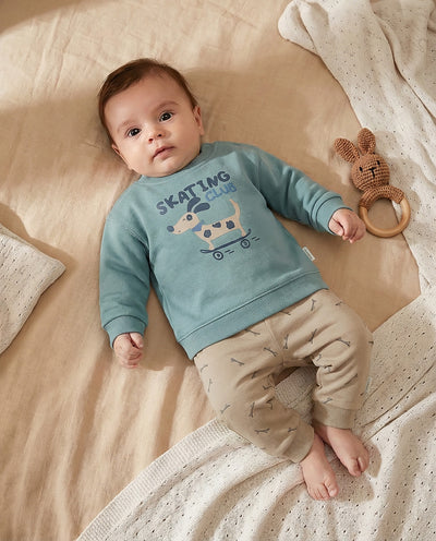 Conjunto bebé niño Waterlemon Perrito verde