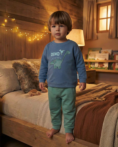 Conjunto bebé niño Waterlemon Dinosaurio azul