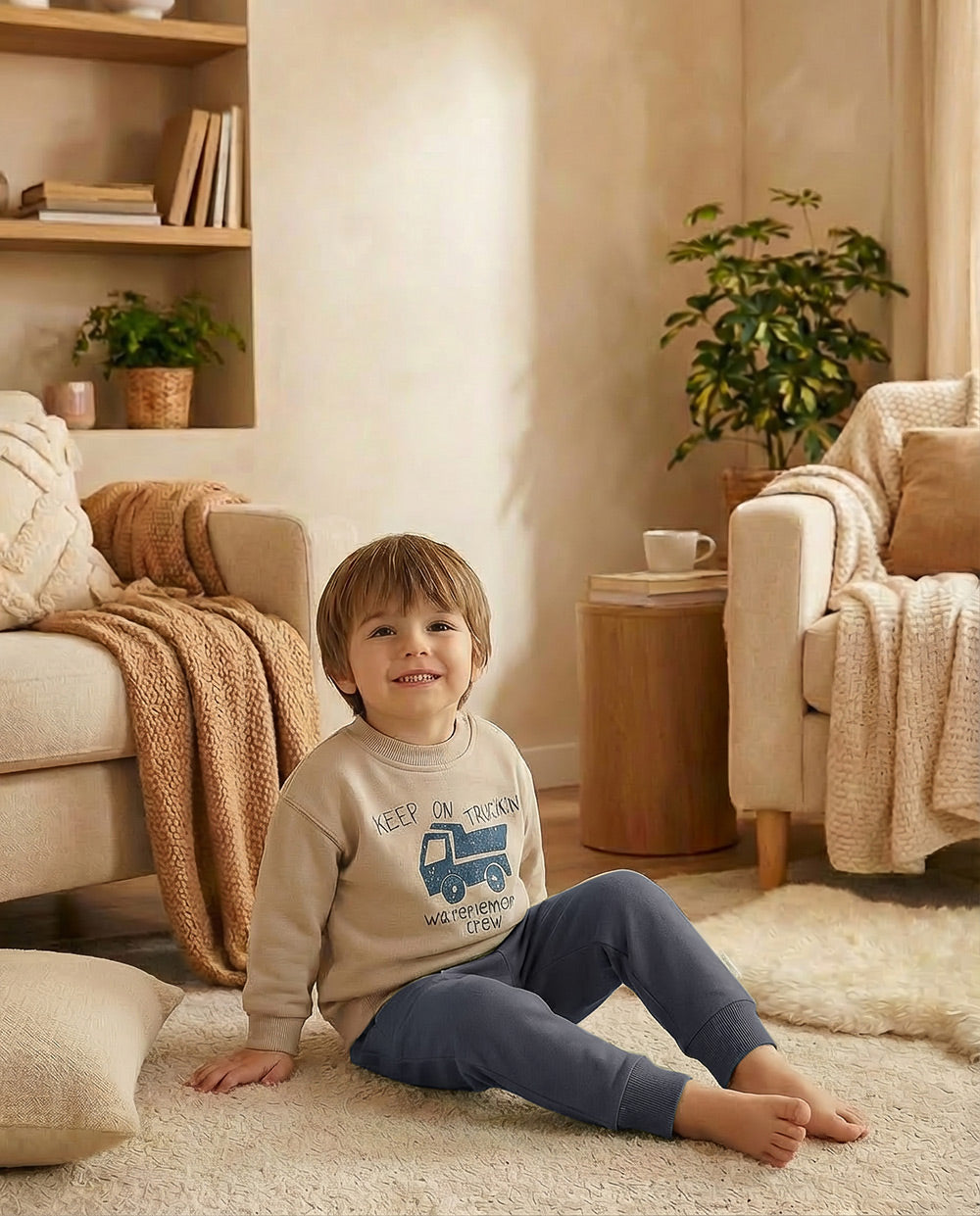 Conjunto bebé niño Waterlemon Camión marrón