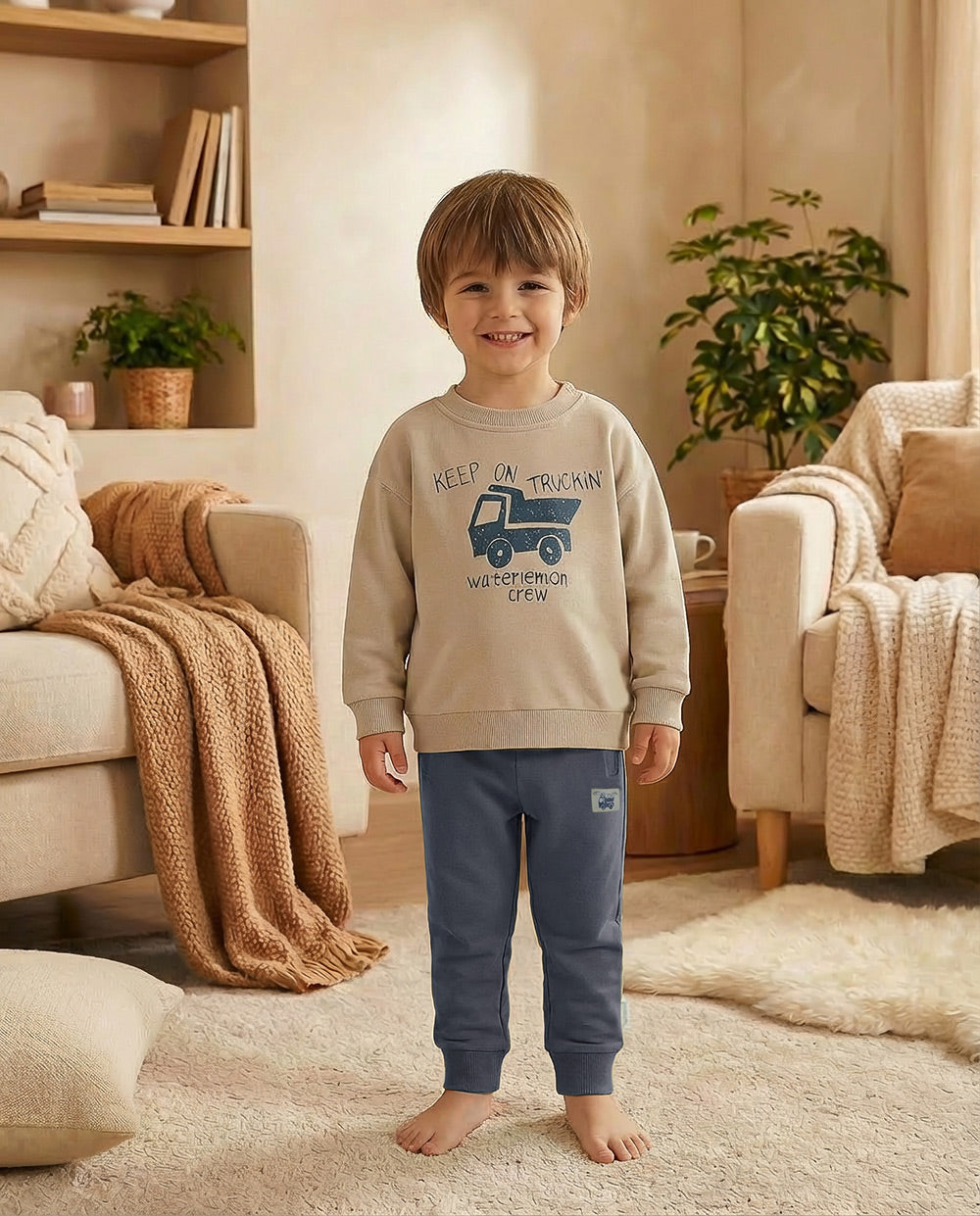 Conjunto bebé niño Waterlemon Camión marrón