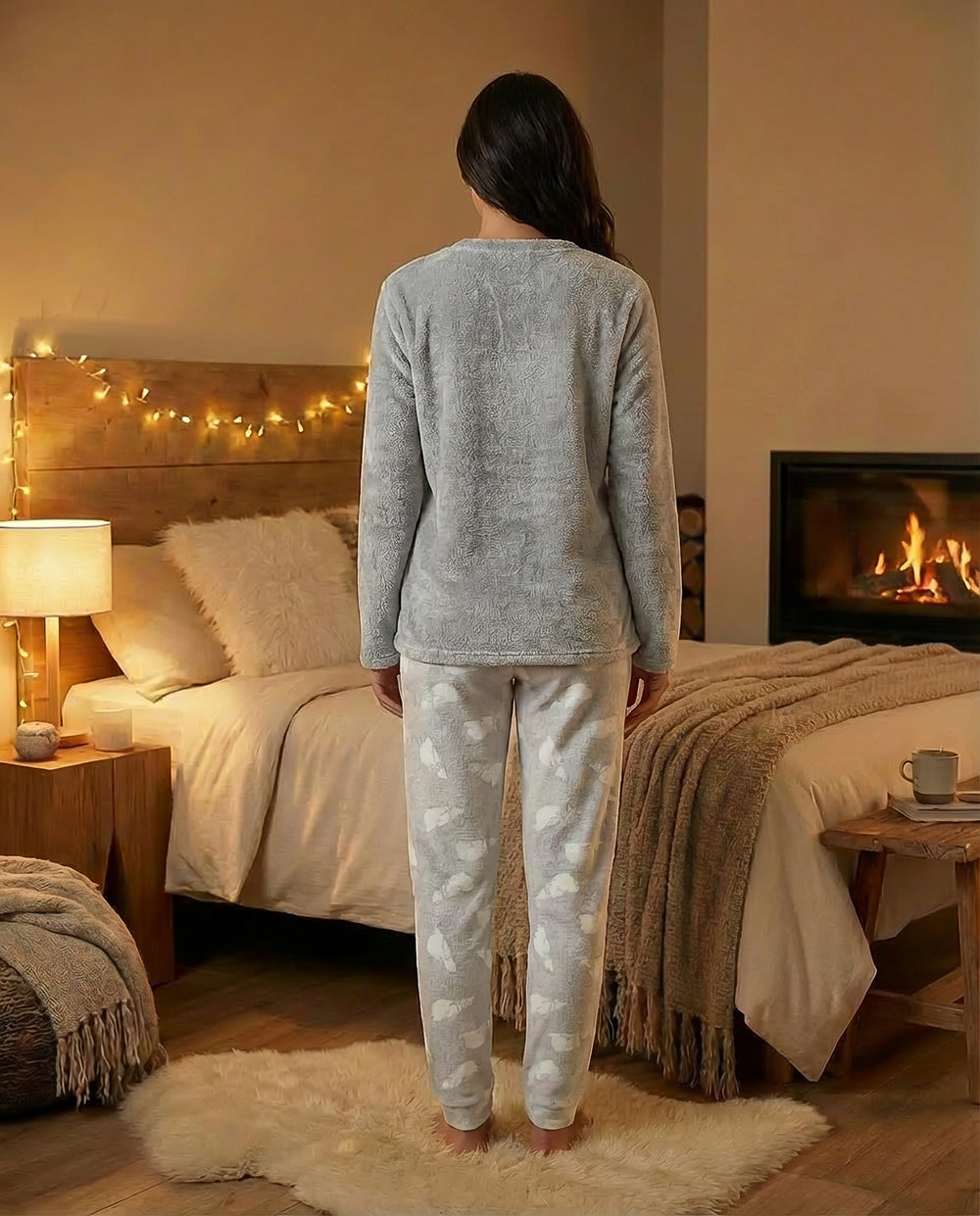 Pijama Waterlemon Oso gris