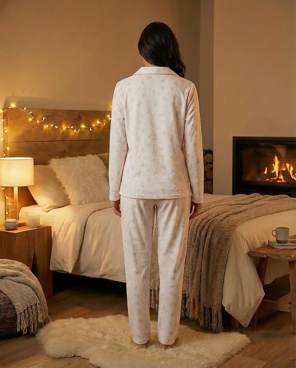 Pijama mujer Waterlemon Flowers Rosa