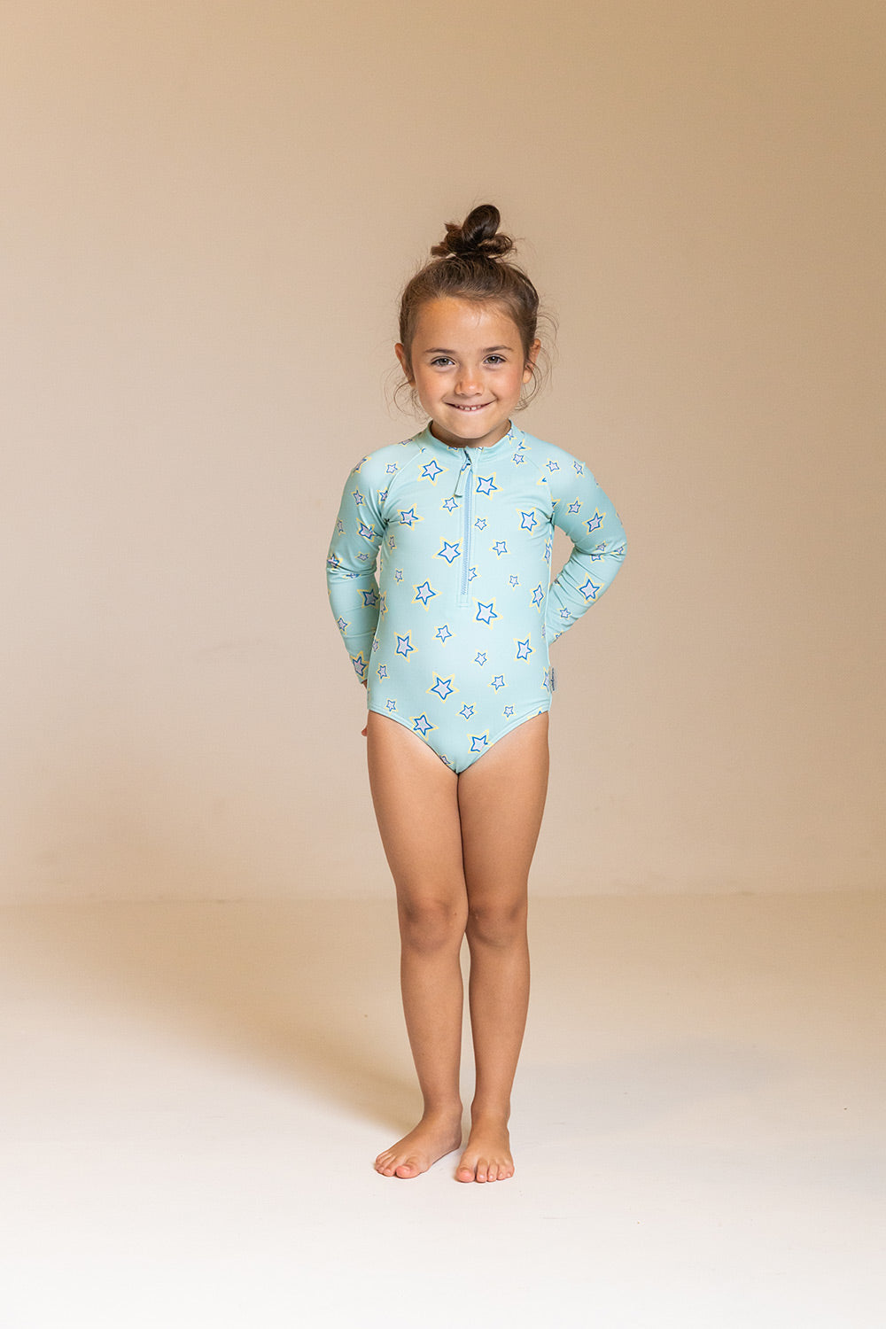 Bañador manga larga niña Waterlemon Star Glow