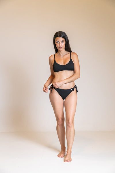 Bikini Teen Waterlemon Tiras Laterales Negro